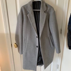 Men’s Korean Overcoat - Light Grey w/ fitpics